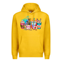 Lemon art teacher coffee cup Premium Hoodie - AdoDesignShop