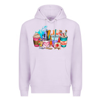 Lilac art teacher coffee cup Premium Hoodie - AdoDesignShop
