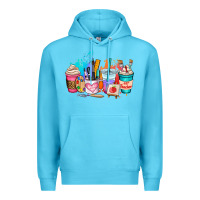 Ocean Blue art teacher coffee cup Premium Hoodie - AdoDesignShop