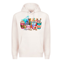 Pale Pink art teacher coffee cup Premium Hoodie - AdoDesignShop