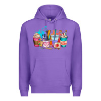 Purple art teacher coffee cup Premium Hoodie - AdoDesignShop