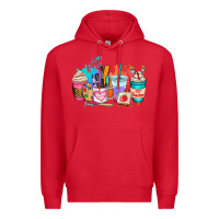Red art teacher coffee cup Premium Hoodie - AdoDesignShop