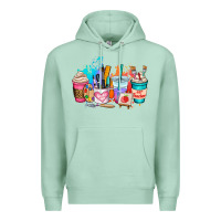 Seafoam art teacher coffee cup Premium Hoodie - AdoDesignShop