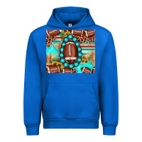 Cobalt football leopard turquoise gemstone sunflower Urban Hoodie - JahusDesignShop