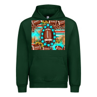 Forest Green football leopard turquoise gemstone sunflower Urban Hoodie - JahusDesignShop