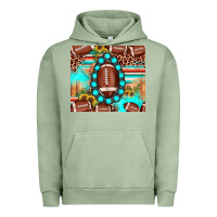 Pigment Oil Green football leopard turquoise gemstone sunflower Urban Hoodie - JahusDesignShop