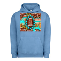Pigment Pebble Blue football leopard turquoise gemstone sunflower Urban Hoodie - JahusDesignShop