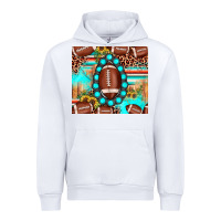 White football leopard turquoise gemstone sunflower Urban Hoodie - JahusDesignShop