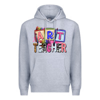 Heather Grey art teacher Premium Hoodie - AdoDesignShop