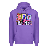 Purple art teacher Premium Hoodie - AdoDesignShop