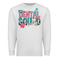 Oatmeal Heather dental squad with cowhide Premium Sweatshirt - texasbilliewilder