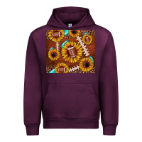 Mauve Wine football leopard sunflower Urban Hoodie - JahusDesignShop
