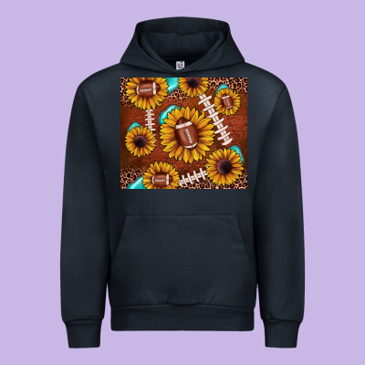 Football Leopard Sunflower Urban Hoodie Designed By Jahusdesignshop