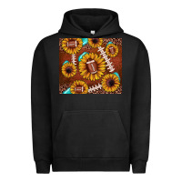 Pigment Black football leopard sunflower Urban Hoodie - JahusDesignShop
