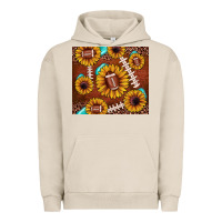 Pigment French Oak football leopard sunflower Urban Hoodie - JahusDesignShop