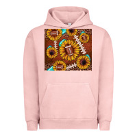 Pigment Salmon football leopard sunflower Urban Hoodie - JahusDesignShop