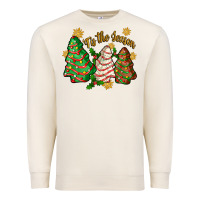 Sandshell 'tis the season christmas cake Premium Sweatshirt - Zillion Design Studio