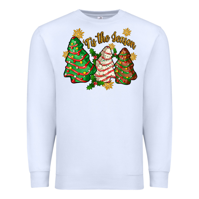 'tis The Season Christmas Cake Premium Sweatshirt by Zillion Design Studio | Teevron