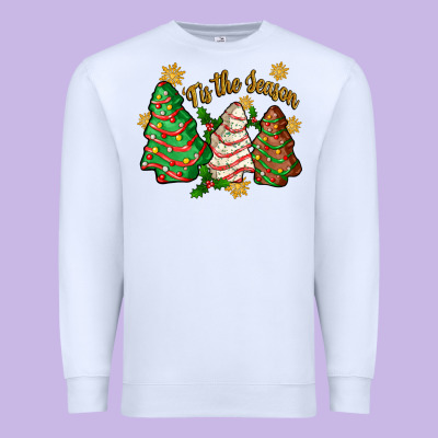 'tis The Season Christmas Cake Premium Sweatshirt Designed By Zillion Design Studio