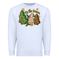 White 'tis the season christmas cake Premium Sweatshirt - Zillion Design Studio