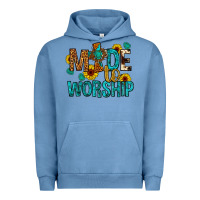 Pigment Pebble Blue made to worship Urban Hoodie - Artiststas
