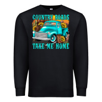 Black country roads take me home western Premium Sweatshirt - texasbilliewilder