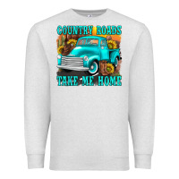Oatmeal Heather country roads take me home western Premium Sweatshirt - texasbilliewilder
