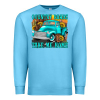 Ocean Blue country roads take me home western Premium Sweatshirt - texasbilliewilder