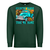 Sports Green country roads take me home western Premium Sweatshirt - texasbilliewilder