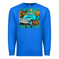 True Royal country roads take me home western Premium Sweatshirt - texasbilliewilder