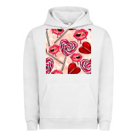 Pigment Lunar Rock valentines day lollipops and lips seamless pattern Urban Hoodie - BundleAndBundleShop