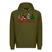 Army Green merry christmas tree Premium Hoodie - JahusDesignShop