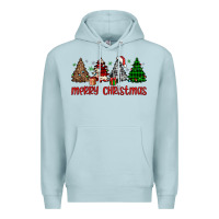 Blue Mist merry christmas tree Premium Hoodie - JahusDesignShop
