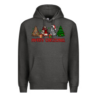 Charcoal Heather merry christmas tree Premium Hoodie - JahusDesignShop