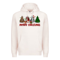 Pale Pink merry christmas tree Premium Hoodie - JahusDesignShop
