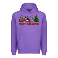 Purple merry christmas tree Premium Hoodie - JahusDesignShop