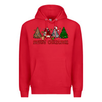Red merry christmas tree Premium Hoodie - JahusDesignShop