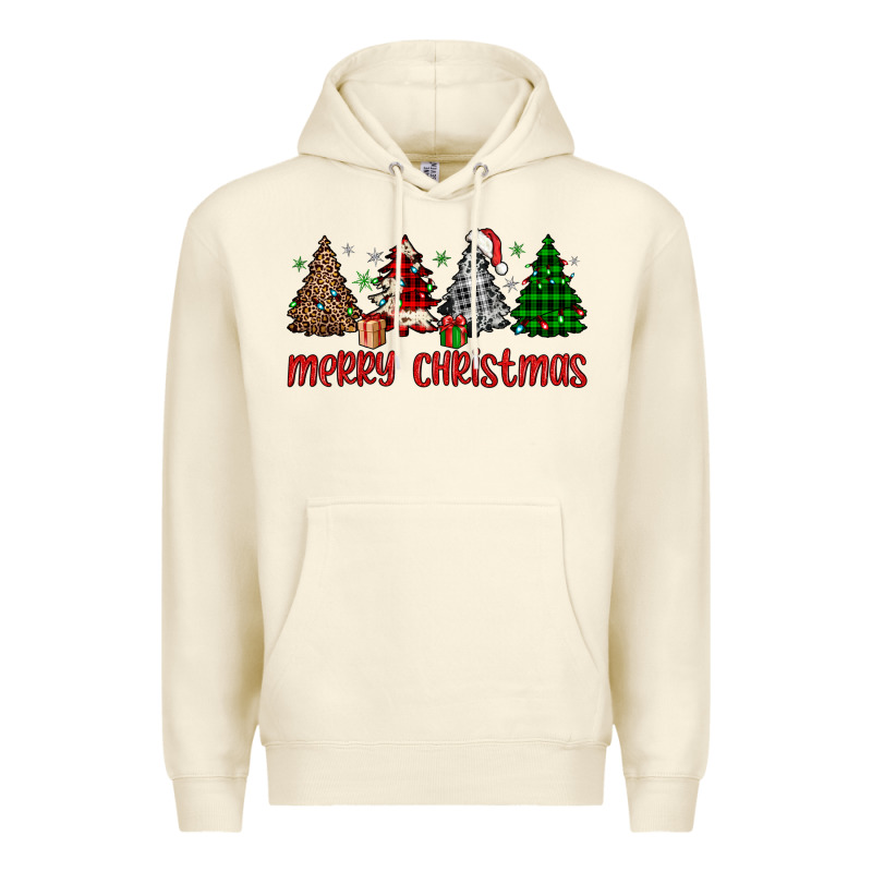 Merry Christmas Tree Premium Hoodie by JahusDesignShop | Teevron