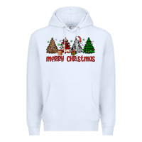 White merry christmas tree Premium Hoodie - JahusDesignShop