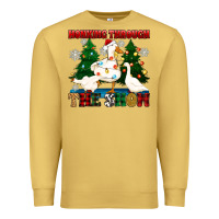 Antique Gold honking through the snow Premium Sweatshirt - Zillion Design Studio