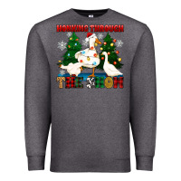 Charcoal Heather honking through the snow Premium Sweatshirt - Zillion Design Studio