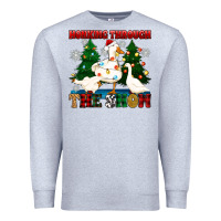 Heather Grey honking through the snow Premium Sweatshirt - Zillion Design Studio