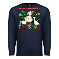 Navy honking through the snow Premium Sweatshirt - Zillion Design Studio