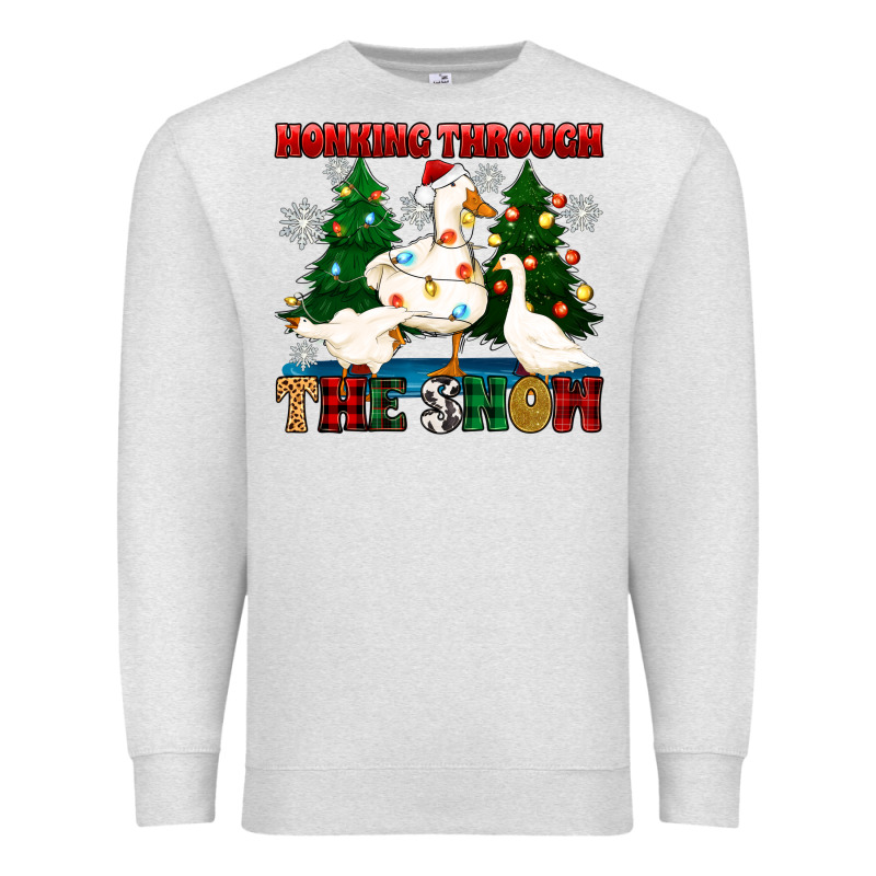 Honking Through The Snow Premium Sweatshirt by Zillion Design Studio | Teevron
