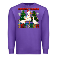 Purple honking through the snow Premium Sweatshirt - Zillion Design Studio