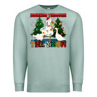 Seafoam honking through the snow Premium Sweatshirt - Zillion Design Studio