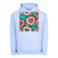 Pigment Grape Ice valentines day heart donuts seamless pattern Urban Hoodie - BundleAndBundleShop