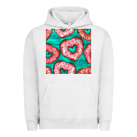 Pigment Lunar Rock valentines day heart donuts seamless pattern Urban Hoodie - BundleAndBundleShop