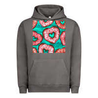 Pigment Tornado valentines day heart donuts seamless pattern Urban Hoodie - BundleAndBundleShop