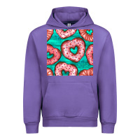 Tulip valentines day heart donuts seamless pattern Urban Hoodie - BundleAndBundleShop